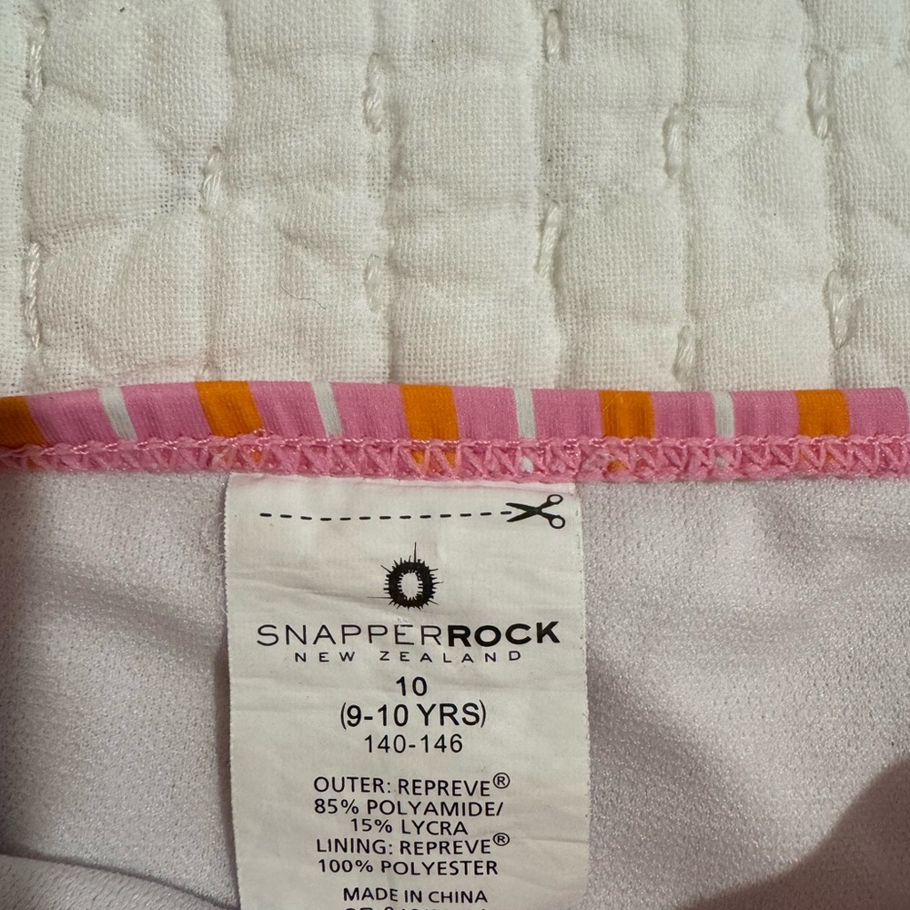 Snapper Rock Pink and Orange Striped Kids Bikini - Picture 2 of 2